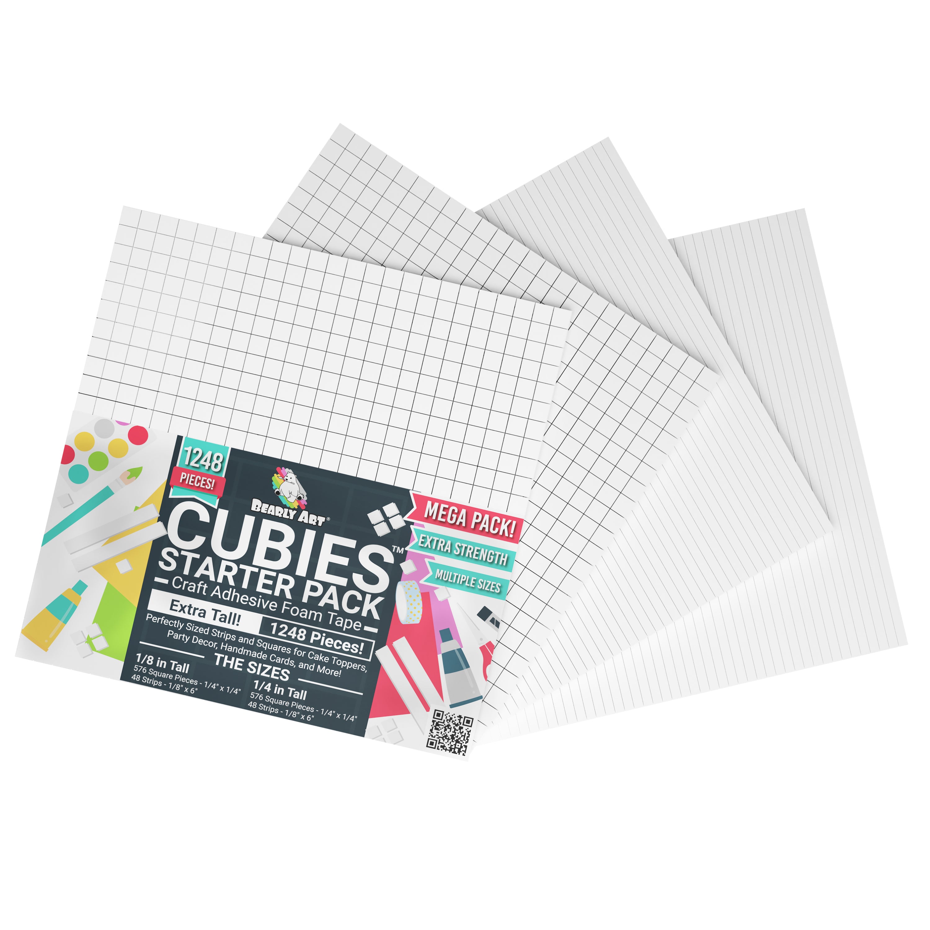 Double Sided Adhesive Pads for Mounting Two Sided Precut Squares