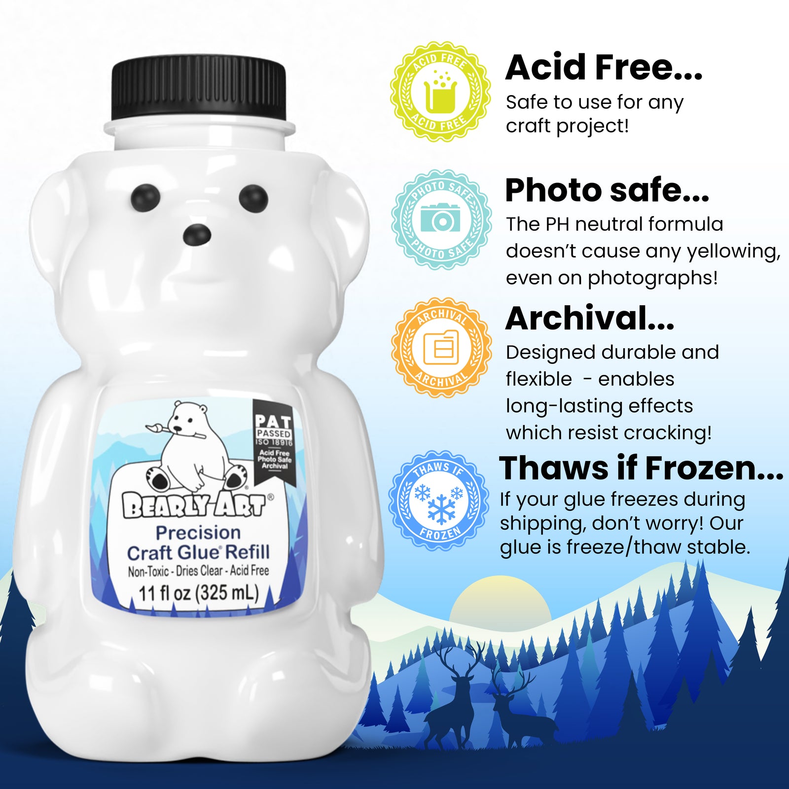 Bearly Art Precision Craft Glue THE REFILL