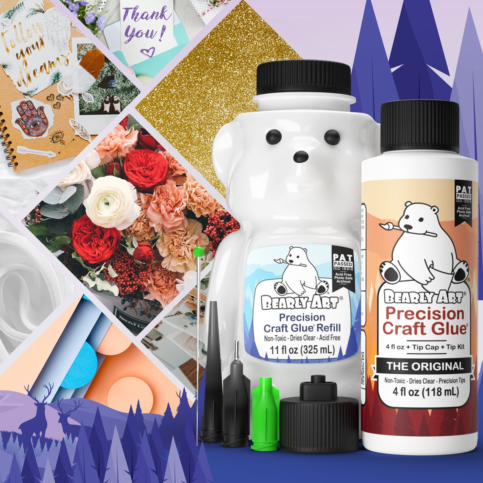 Bearly Art Precision Craft Glue THE BUNDLE