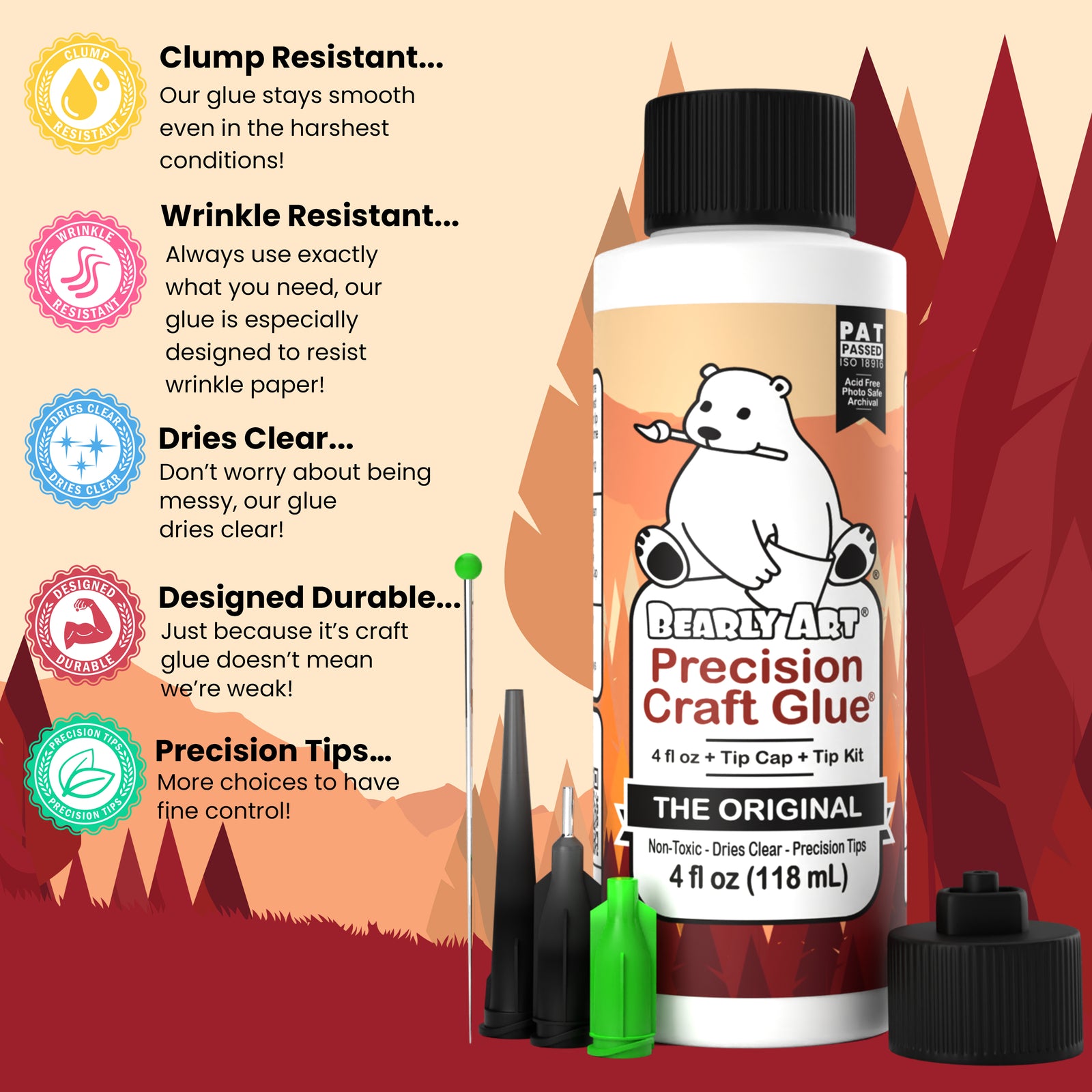 Bearly Art Precision Craft Glue THE ORIGINAL