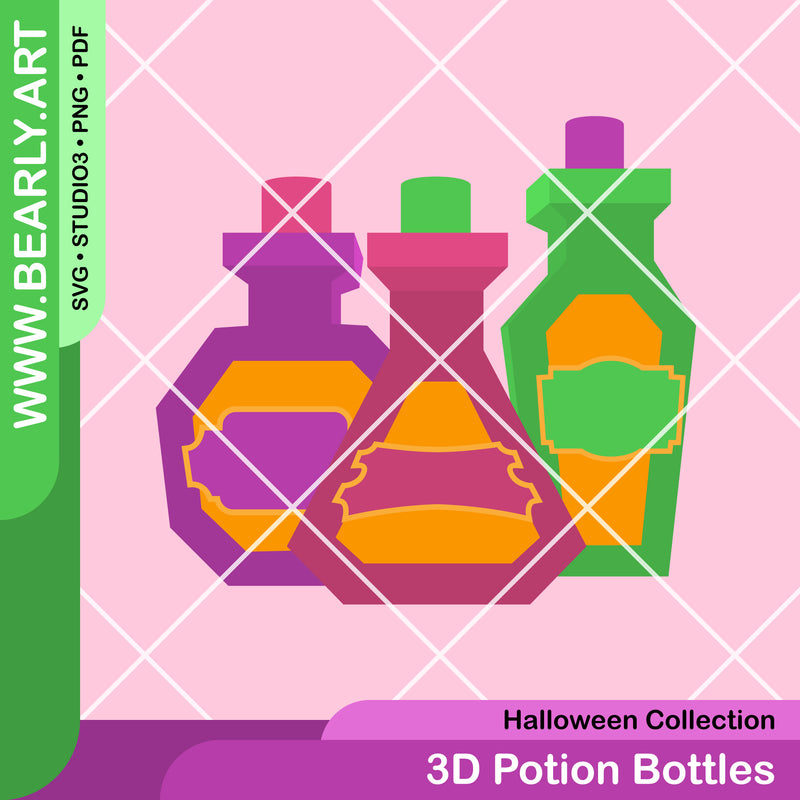 3D Potion Bottles