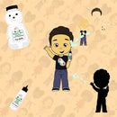 8 Doll Characters from @TheUselessCrafter