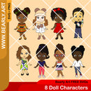8 Doll Characters from @TheUselessCrafter
