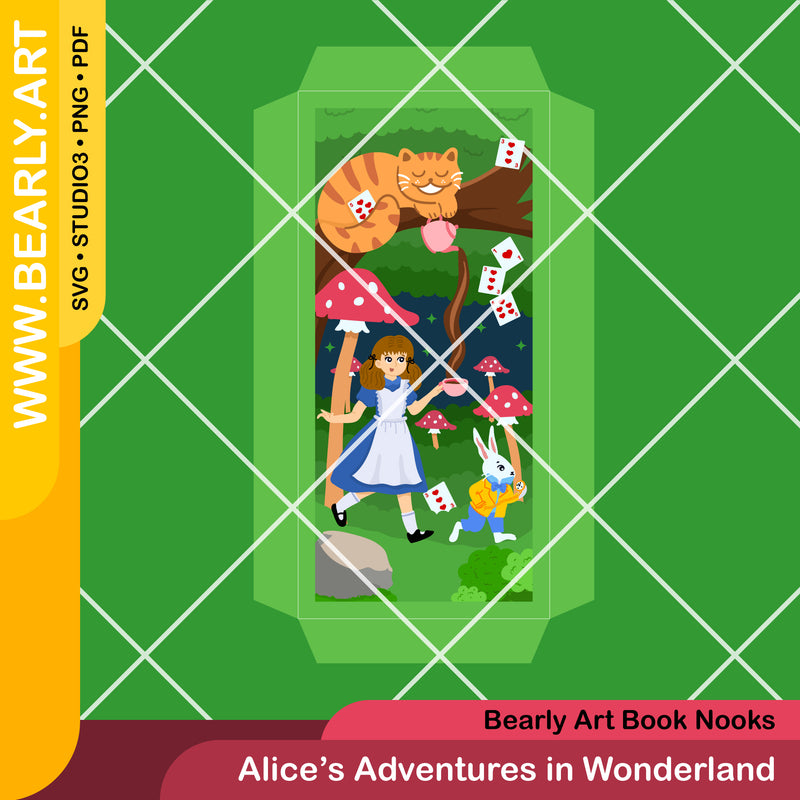 Alice's Adventure in Wonderland - Book Nook Insert