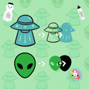 Alien & Flying Saucer