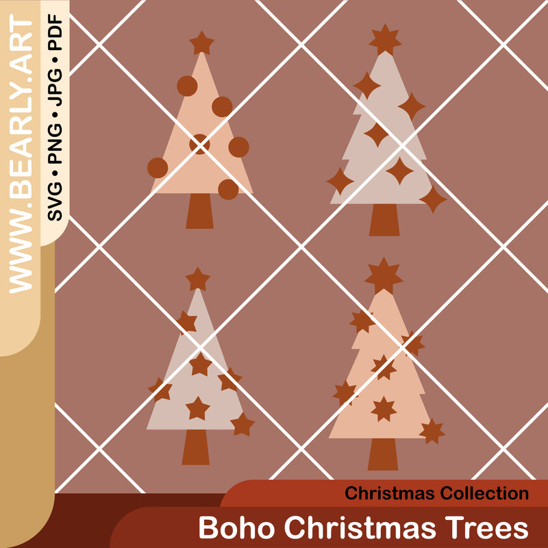 Boho Christmas Trees