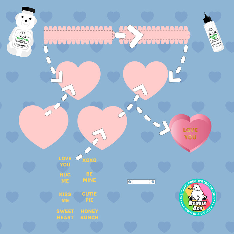 Candy Hearts Banner