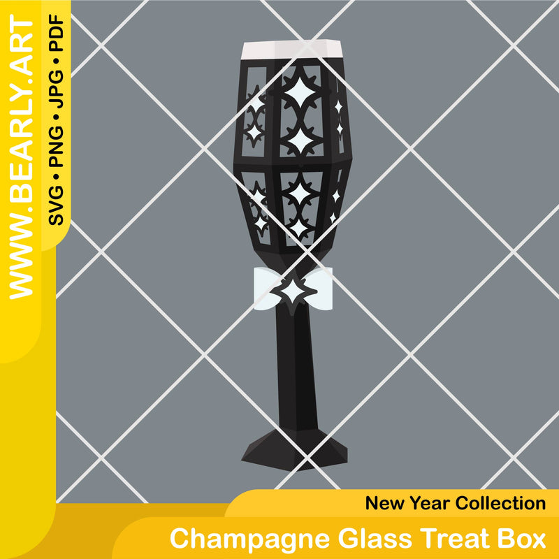 Champagne Glass Treat Box