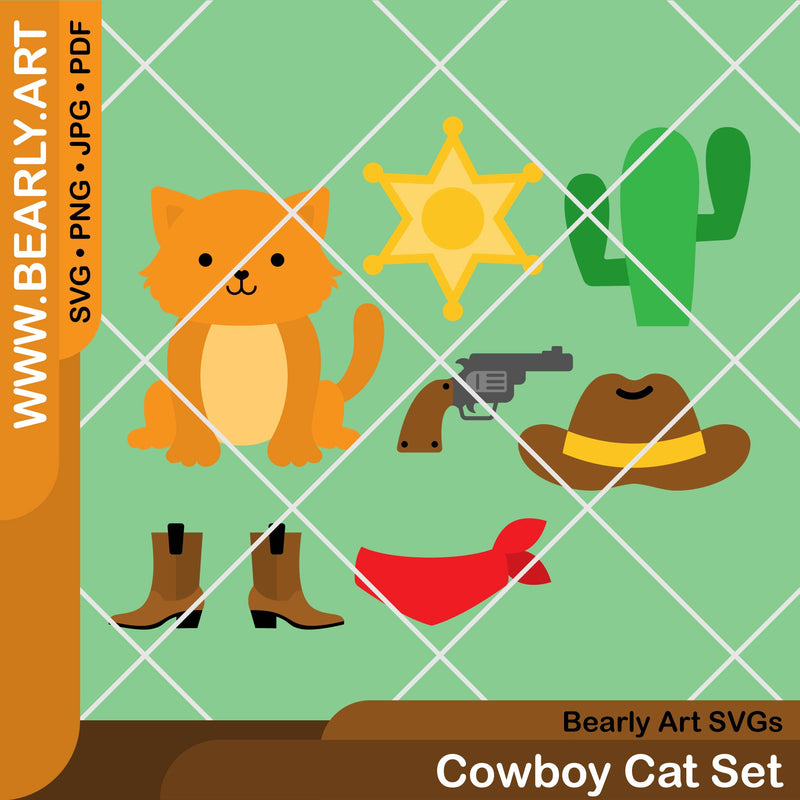 Cowboy Cat Set