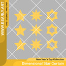 Dimensional Star Curtain