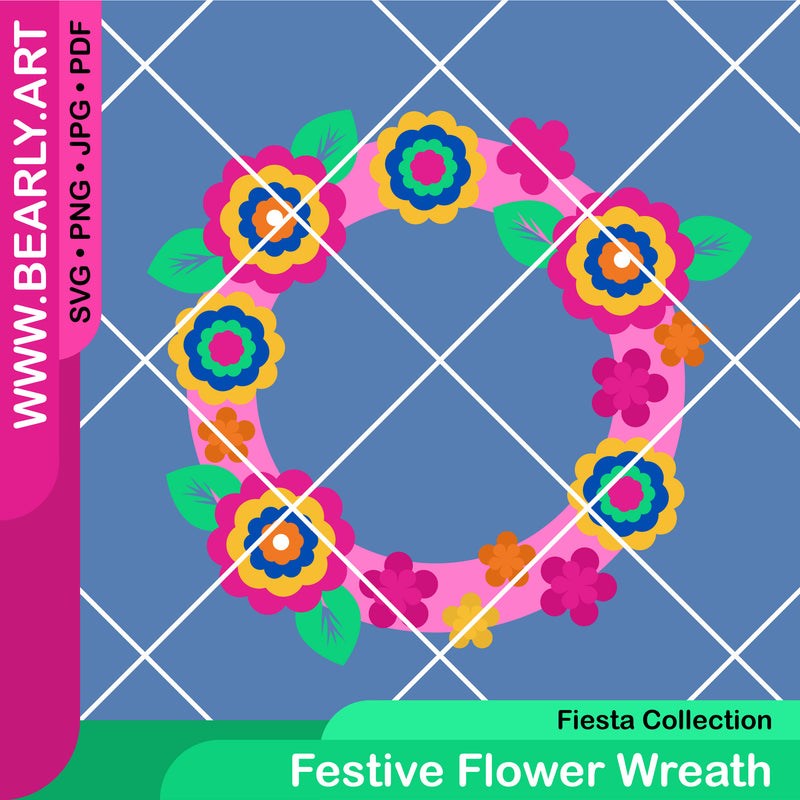 Festive Floral Wreath