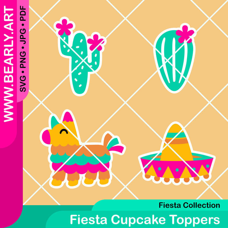Fiesta Cupcake Toppers
