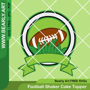 Football Shaker Cake Topper