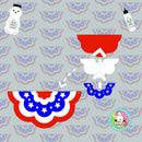 Fourth of July Scallop Banner