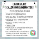 Fourth of July Scallop Banner