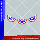 Fourth of July Scallop Banner