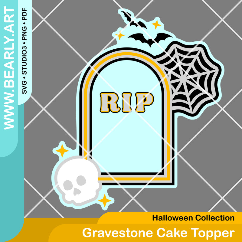 Gravestone Cake Topper