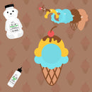 Ice Cream Bauble Cards