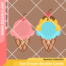 Ice Cream Bauble Cards