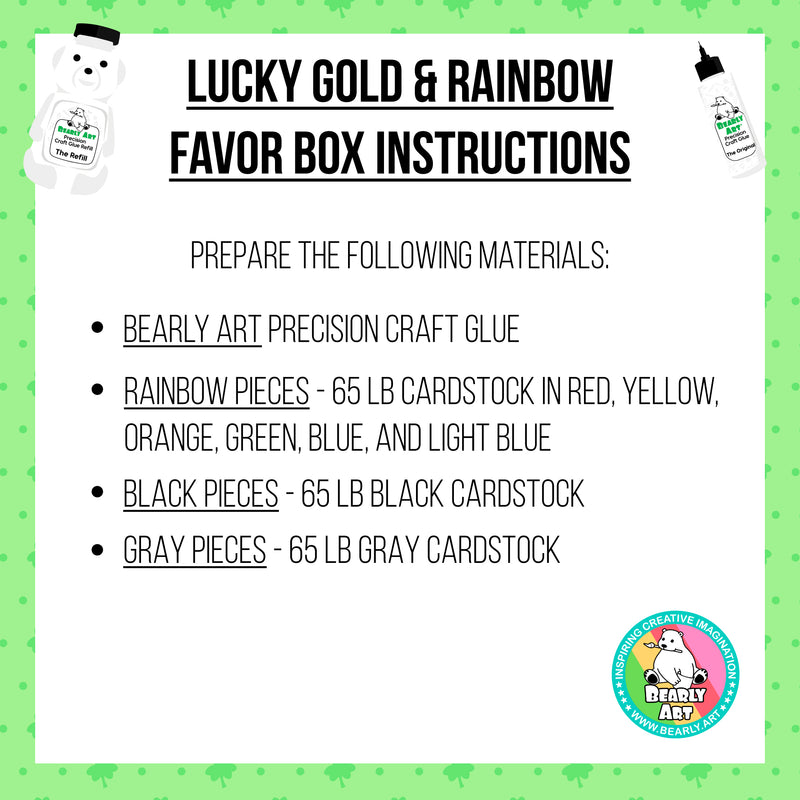 Lucky Gold & Rainbow Favor Box