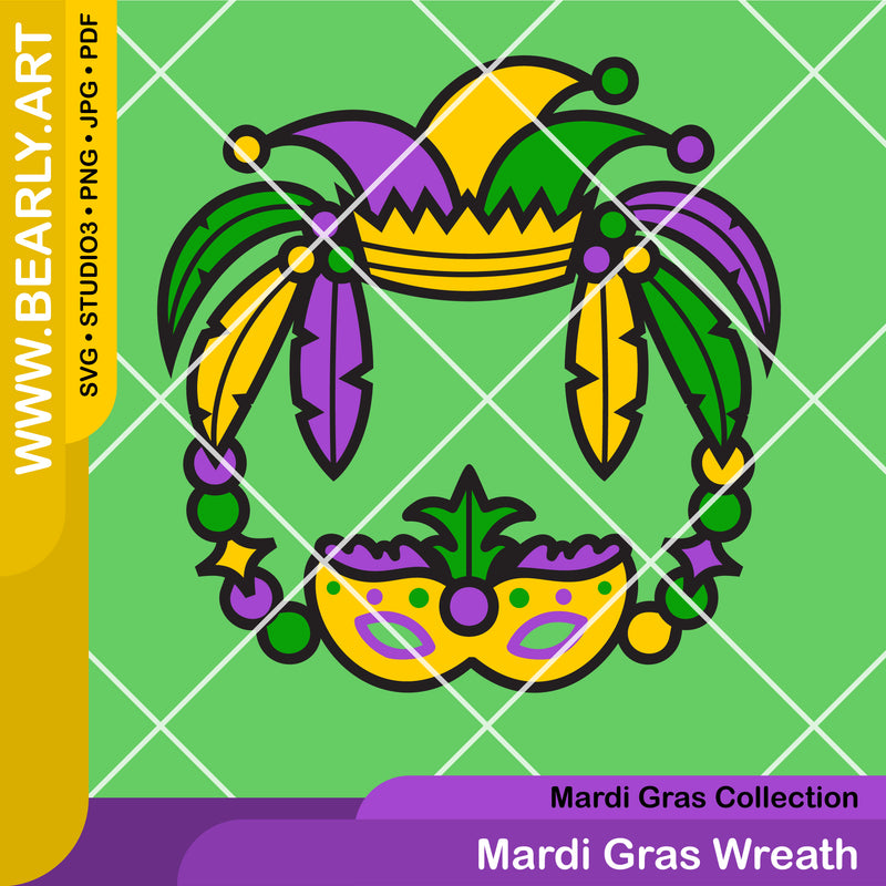 Mardi Gras Wreath