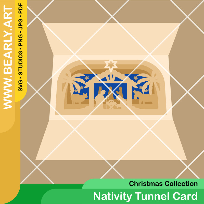 Nativity Tunnel Card