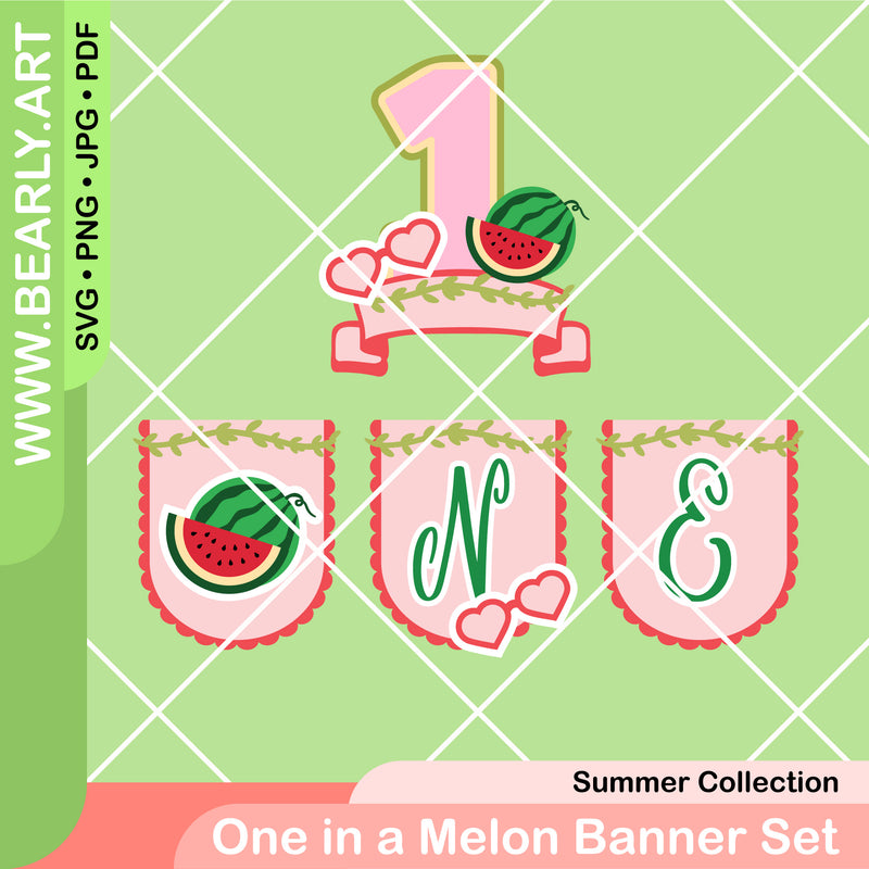 One in a Melon Banner Set