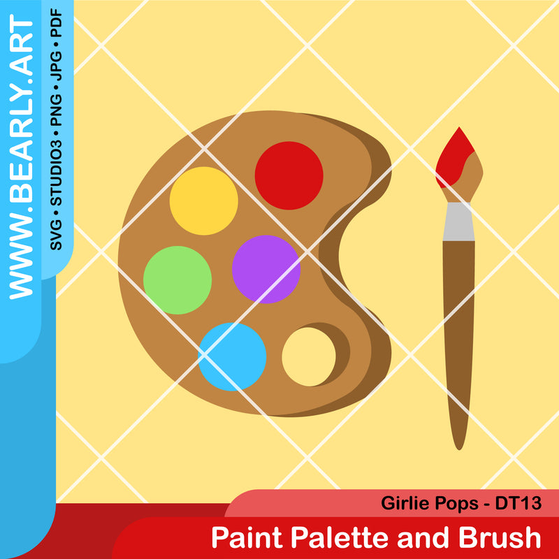 Paint Palette and Brush - Design Team 13 - Girlie Pops