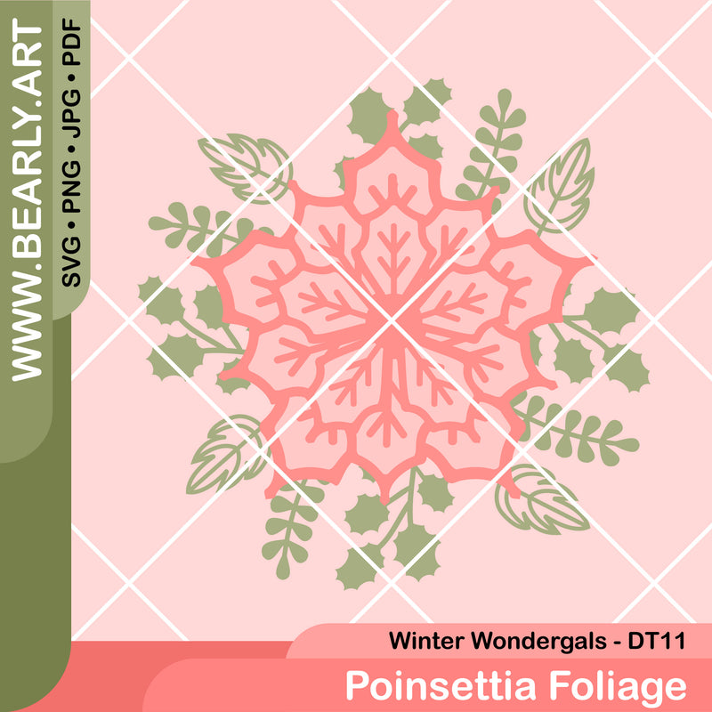 Poinsettia Foliage - Design Team 11 - Winter Wondergals