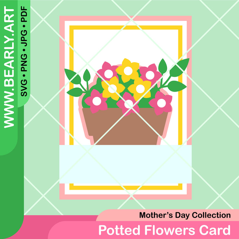 Potted Flowers Card
