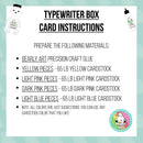 Typewriter Box Card