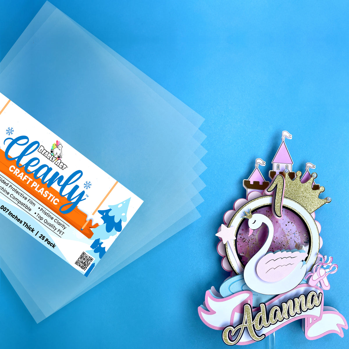 Craft Plastic Sheets 12"X12" 4/Pkg-Clear .007, K07CP124