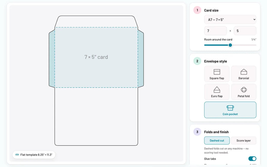 Envelope Maker: Coin pocket