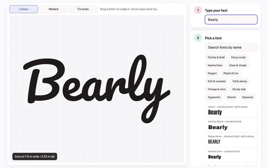 Font Cut Studio: Type your words