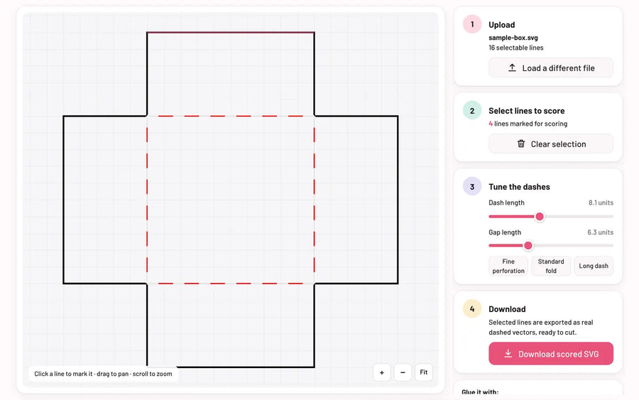 PerfectScore: Clicked lines turn dashed