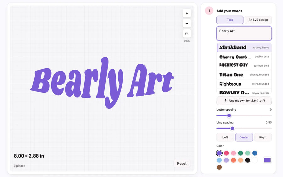 Warp & Skew Text: Straight text