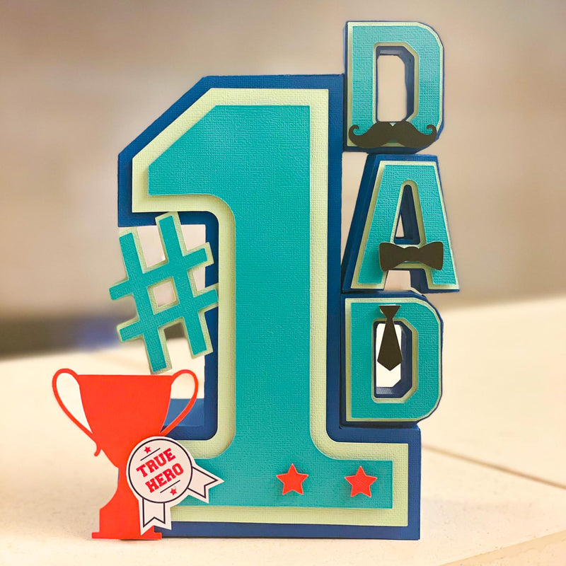 #1 Dad 3D Number from @creatifinity_