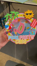 Pool Party Cubs - Cake Topper from @SofisCorner_Crafts
