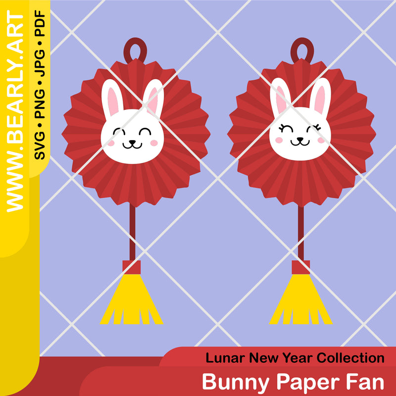 Bunny Paper Fan