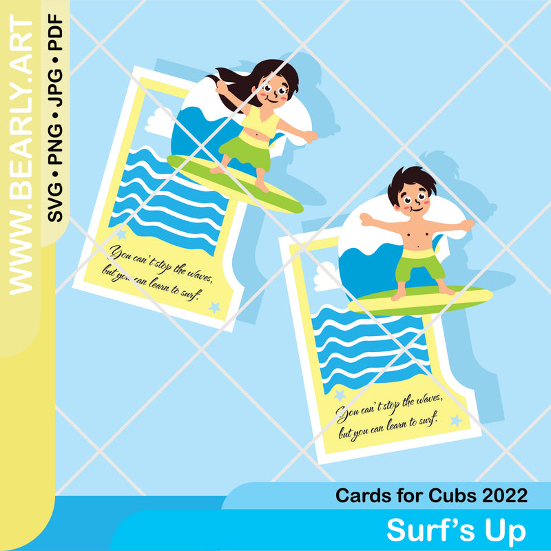Cards For Cubs - Surf's Up Card