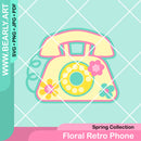 Floral Retro Phone