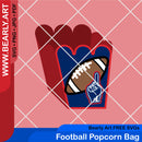 Football Popcorn Bag