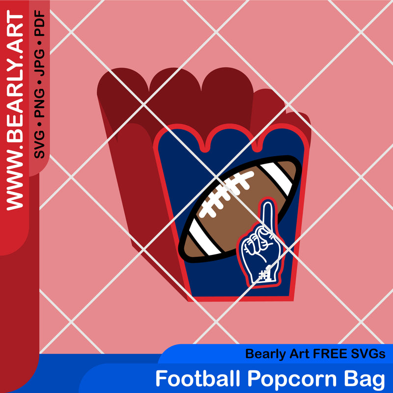 Football Popcorn Bag