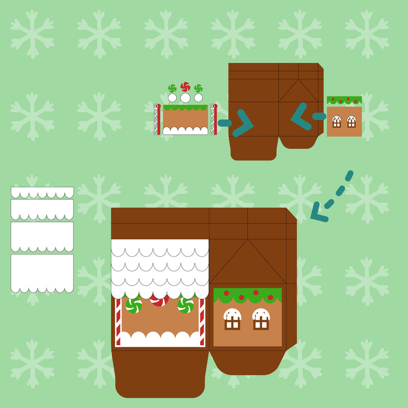 Gingerbread Shipping Box Gingerbread House Treat Box
