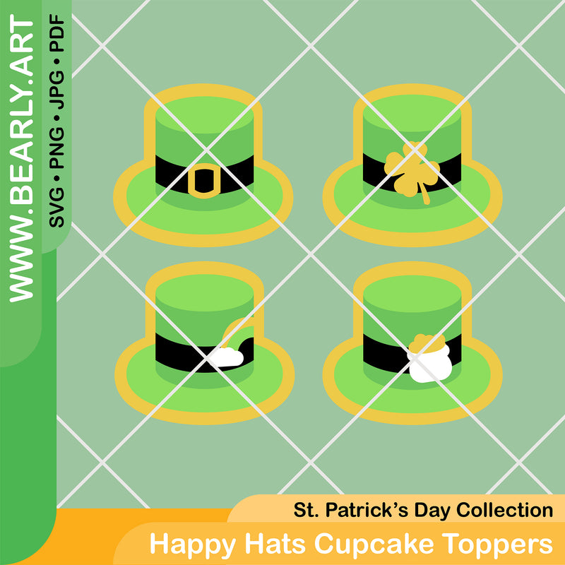 Happy Hat Cupcake Toppers