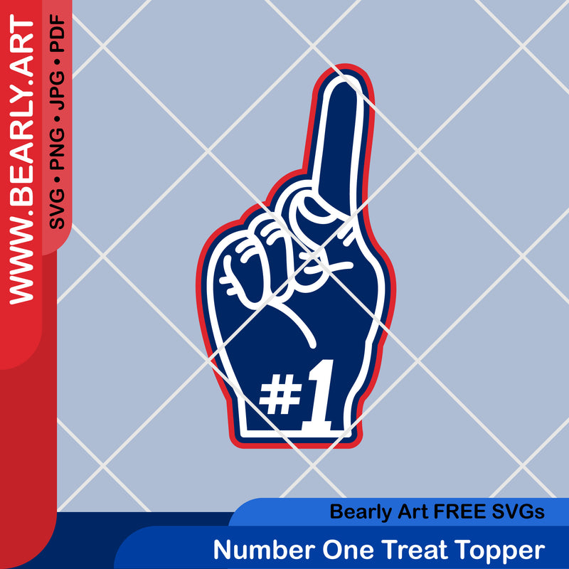 Number One Treat Topper