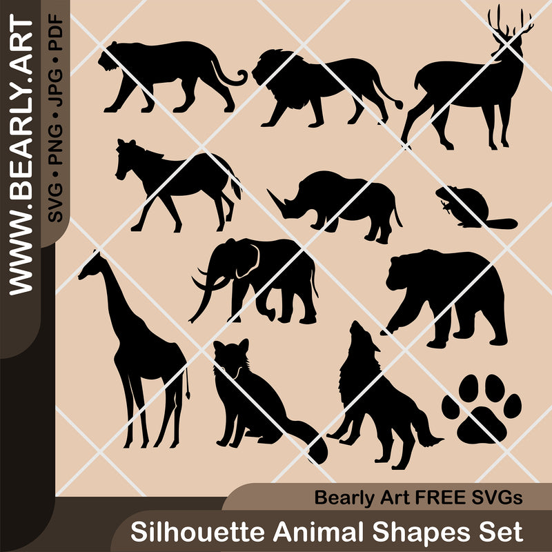 Silhouette Animal Shapes Set