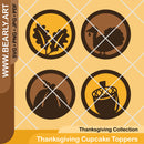 Thanksgiving Cupcake Toppers