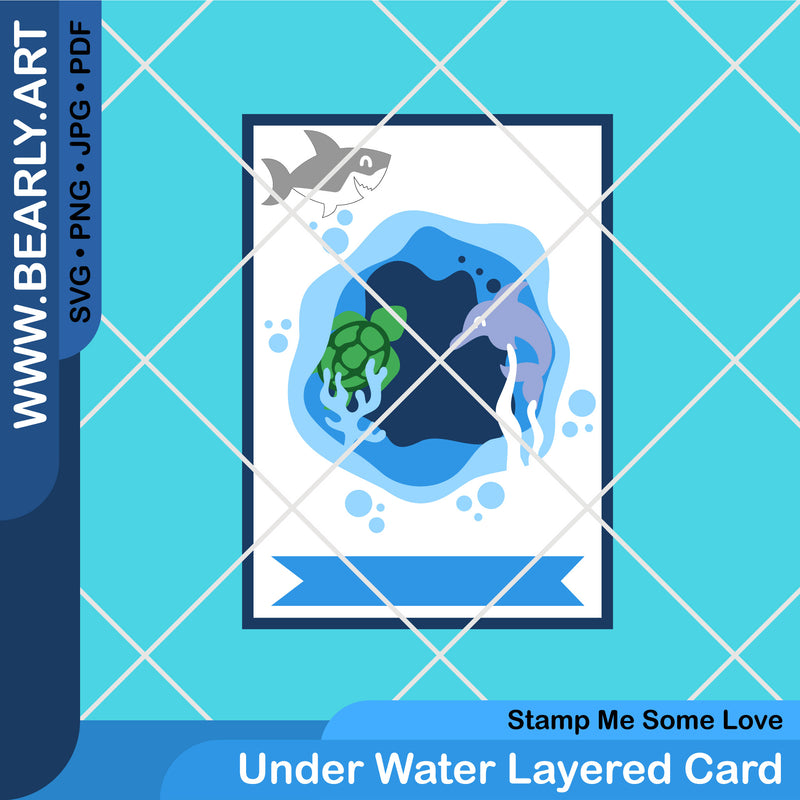 Under Water Layered Card