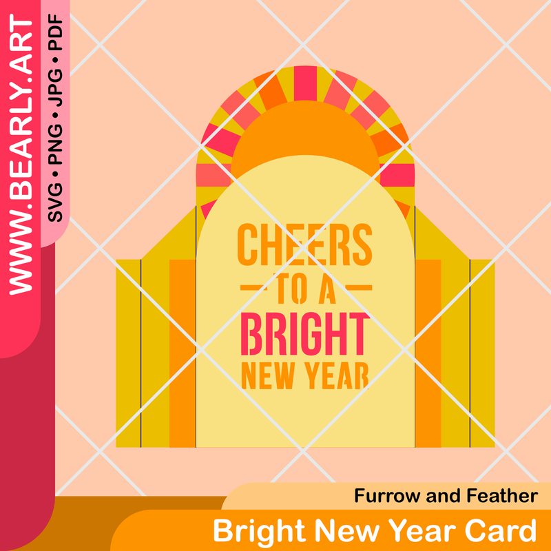 Bright New Year Card from @FurrowandFeather
